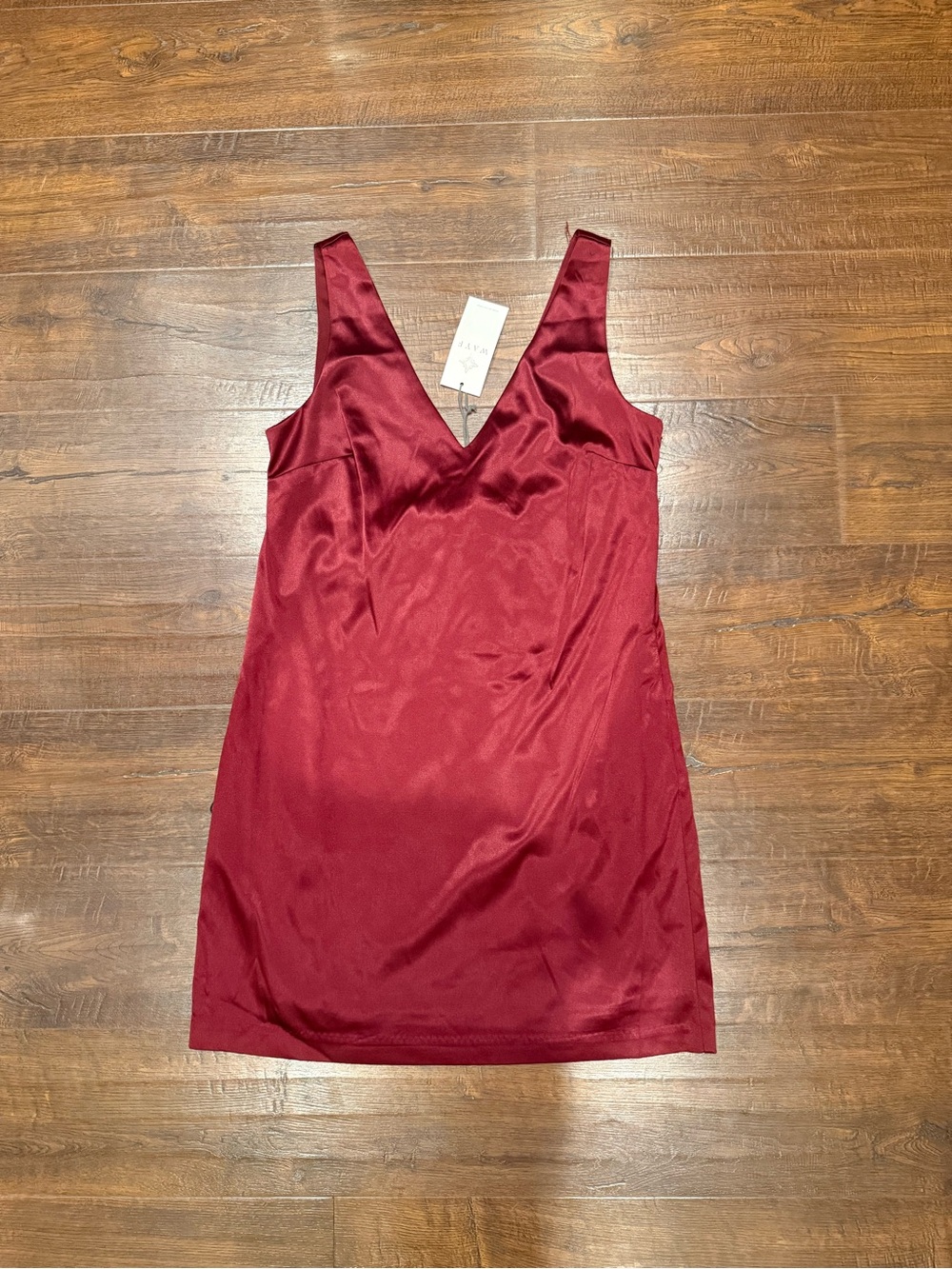 NWT Wayf Satin Bow Mini Dress